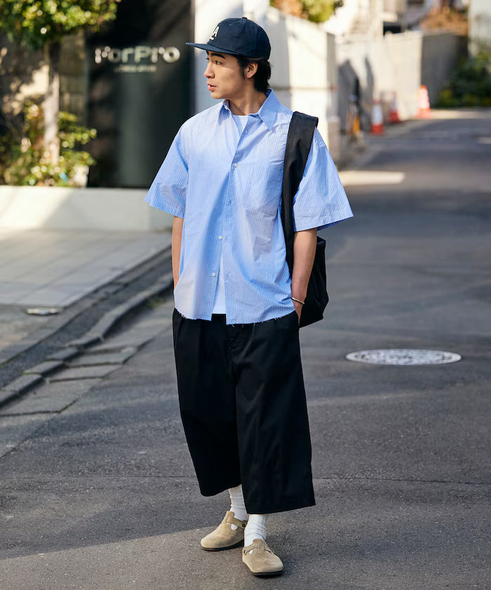 Big Silhouette Damage Processing Regular Color S/S Shirt/Check/Stripe/Fade Processing [Limited Edition]
