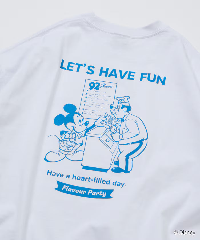 DISNEY Mickey Mouse Exclusive Big Silhouette Back Print T-Shirt / HAVE FUN 【Limited Edition】