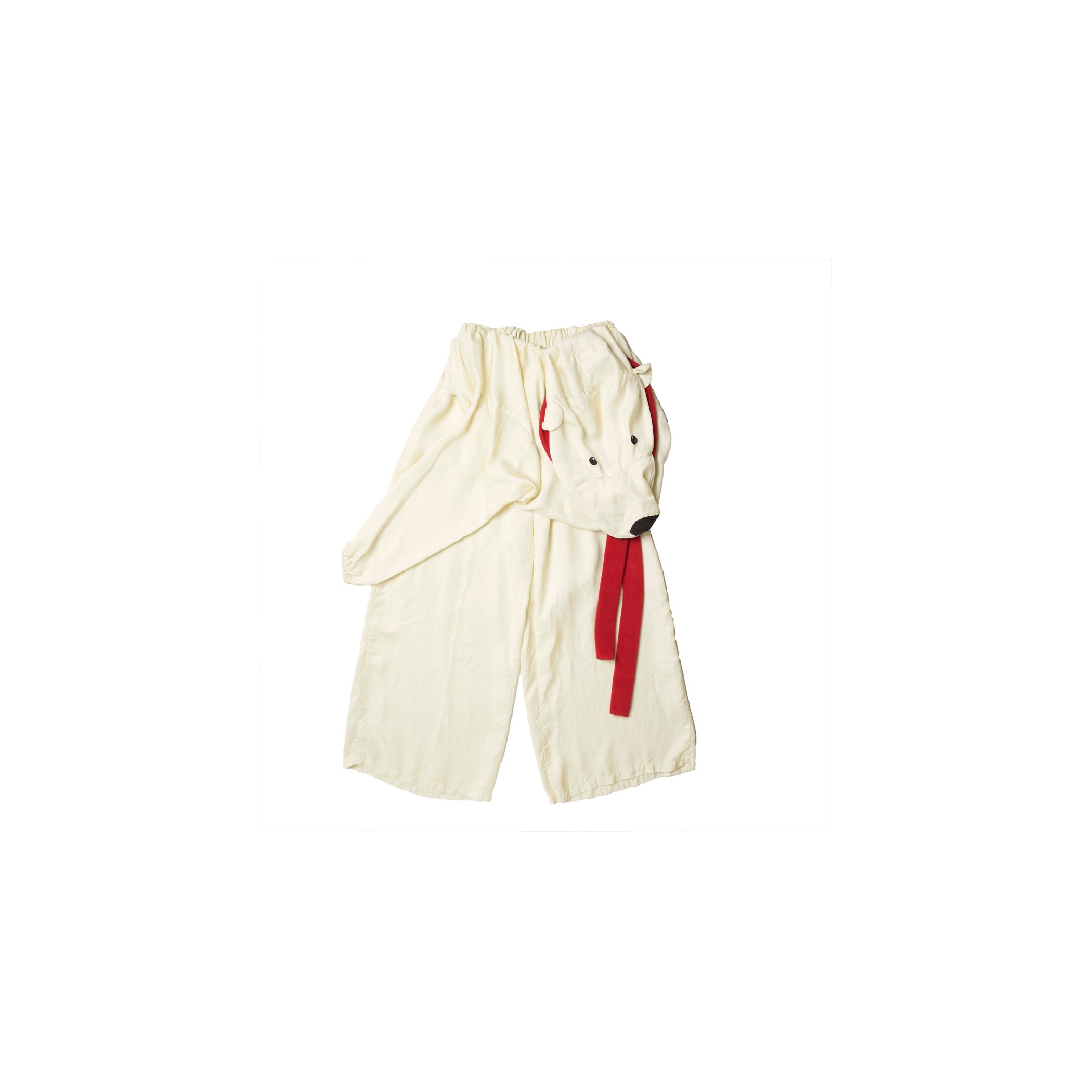 DEFLATED COSTUME PANTS : POLARBEAR - WHITE