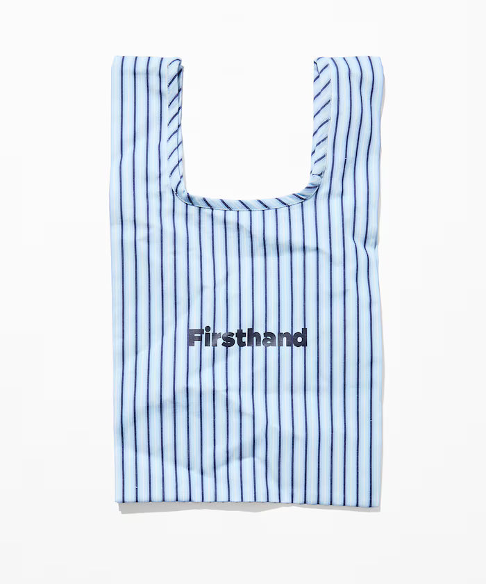 Stripe Print Canvas Market Bag - Beige