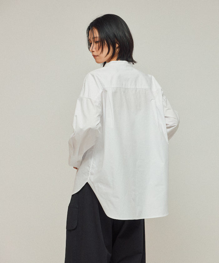Oversized Long Sleeve Brooch Shirt
