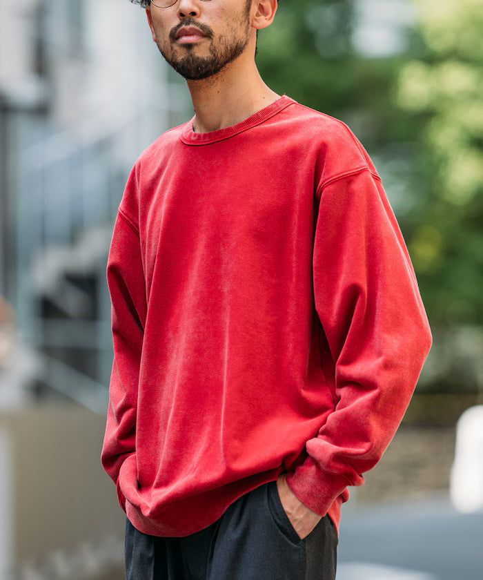 13 oz HEAVY WEIGHT heavyweight pigment-dyed crewneck sweatshirt