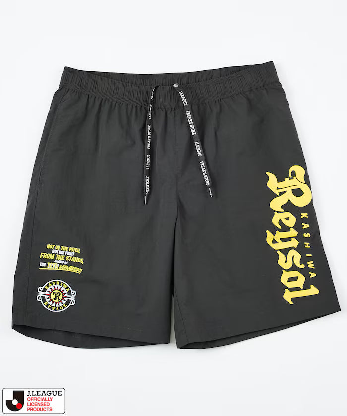 [May 15th 12:00 Sale Starts] J.LEAGUE × FREAK'S STORE Exclusive SUPPORTERS NYLON SHORTS [Kashiwa Reysol] - Charcoal Gray