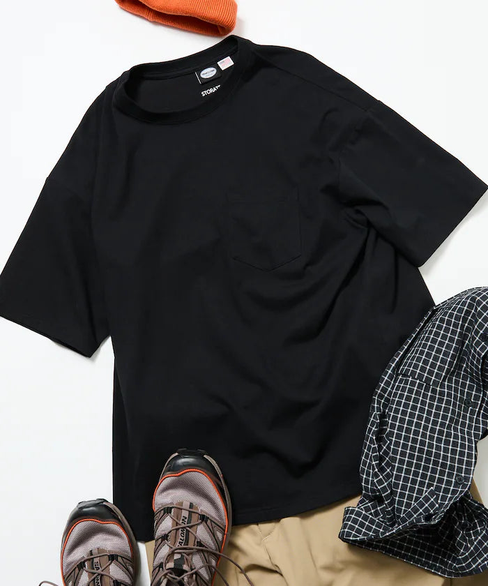 STORATECH Big Silhouette Pocket T-shirt/Antibacterial/Odor-resistant/Antimicrobial/UV Cut/Contact Cooling/Quick Drying 【Limited Edition】