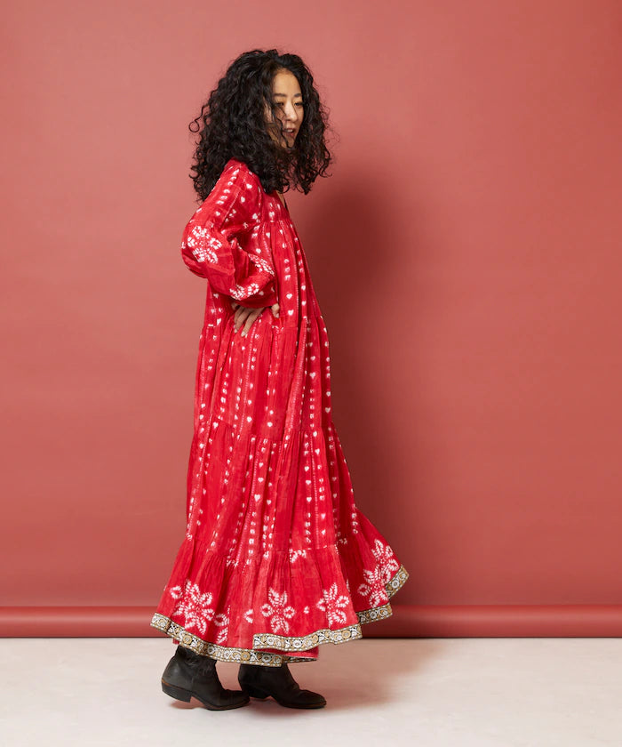 Shibori Print Tiered One Piece