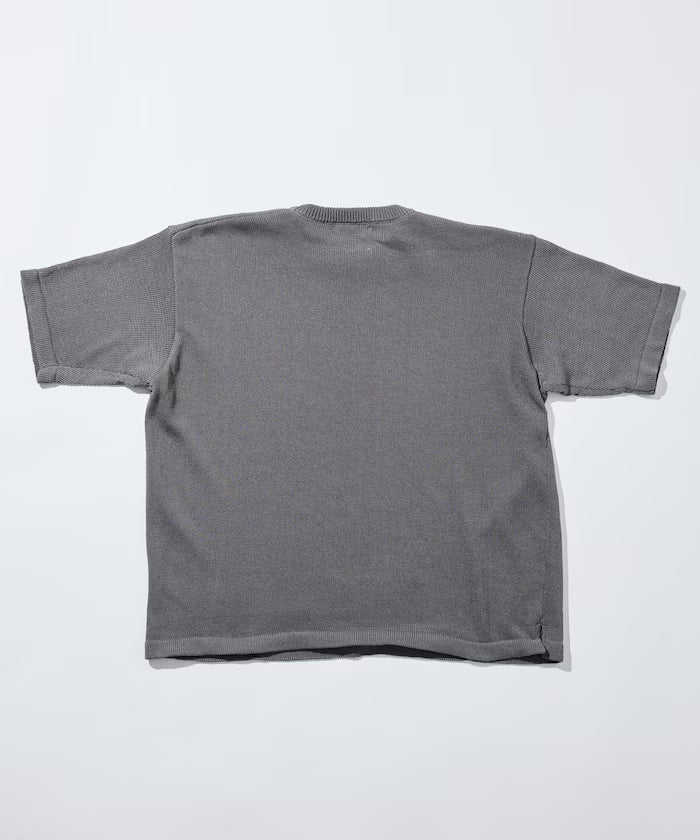 Sheer Knit & Cotton T-Shirt Layered Set