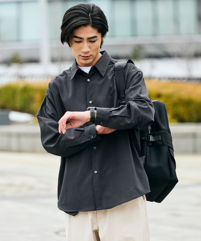 AiRide/Air Ride Relax Fit Regular Collar L/S Shirt/Pocketable/Quick Dry/UV Cut 【Limited Edition】