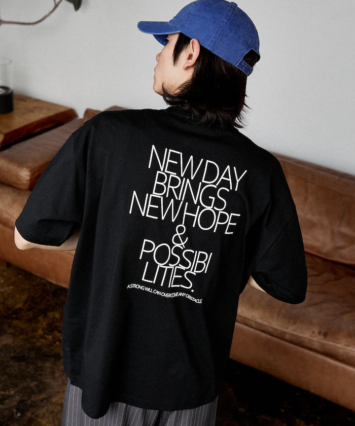 LOVE POP STUDIO NEW DAY Typography T-shirt Limited Edition