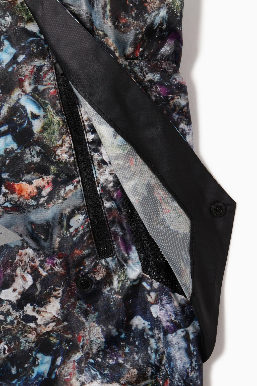 stone printed rip coat