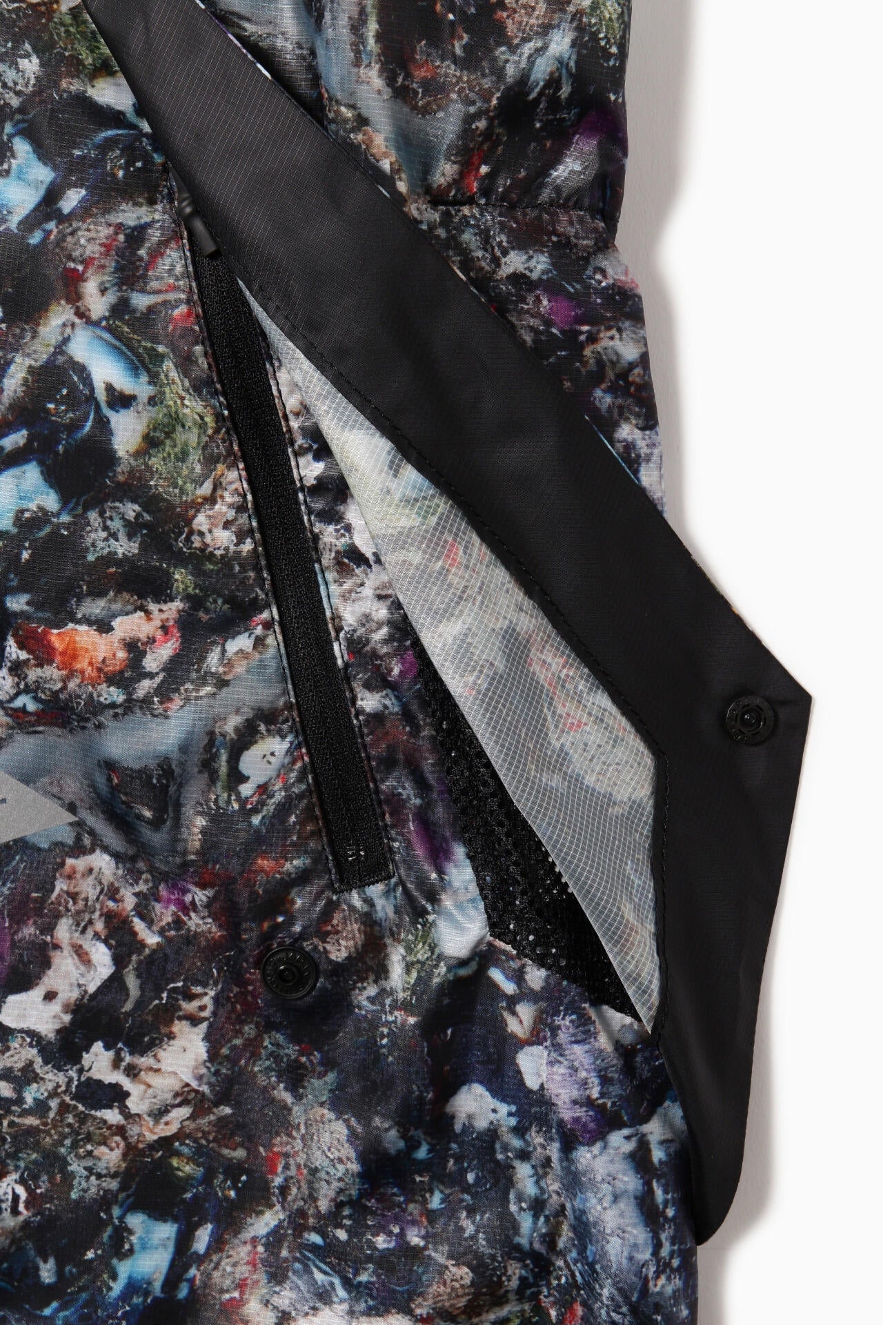 stone printed rip coat