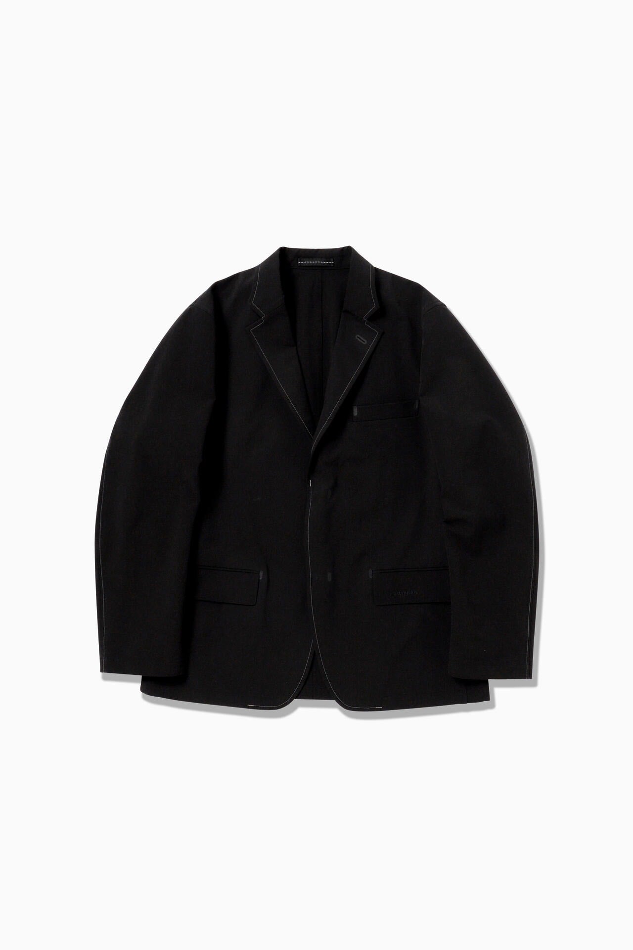 plain tailored stretch jacket (M) - black