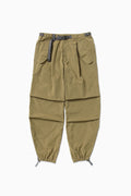 side zip hem pants - beige