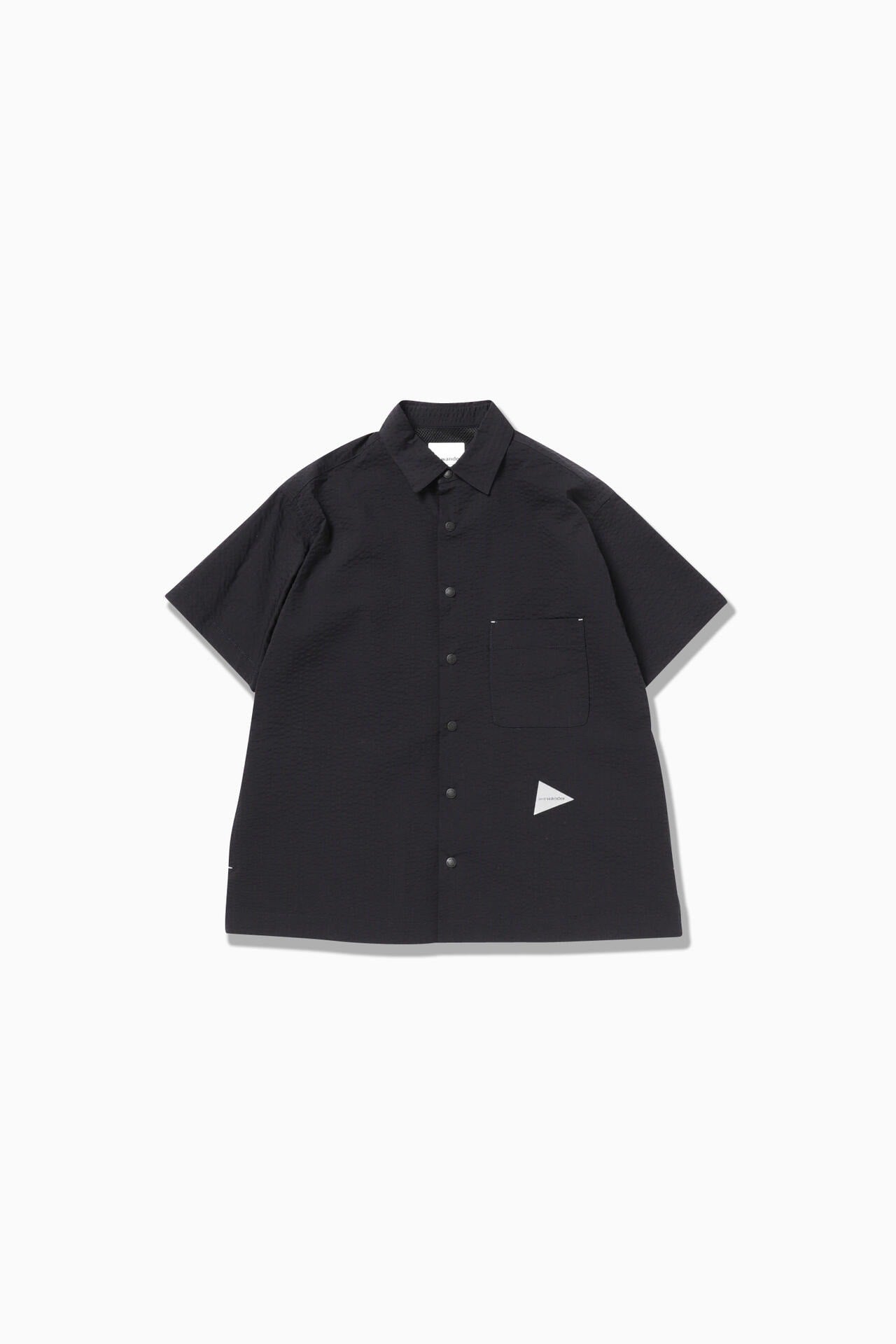 Dry soft seersucker SS shirt - navy