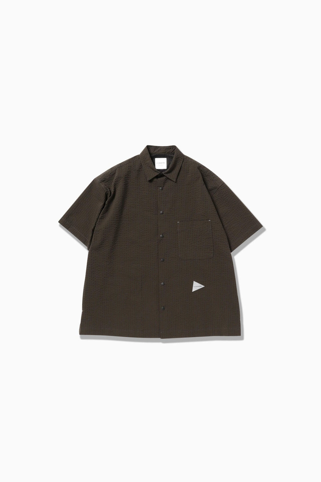 Dry soft seersucker SS shirt - khaki