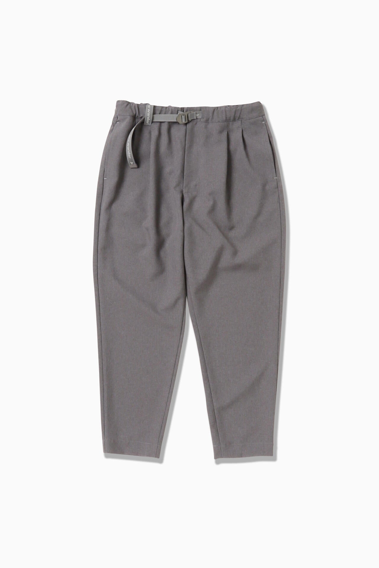 PE melange twill pants - gray