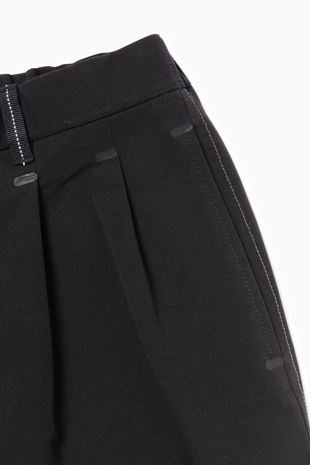 plain wide stretch pants