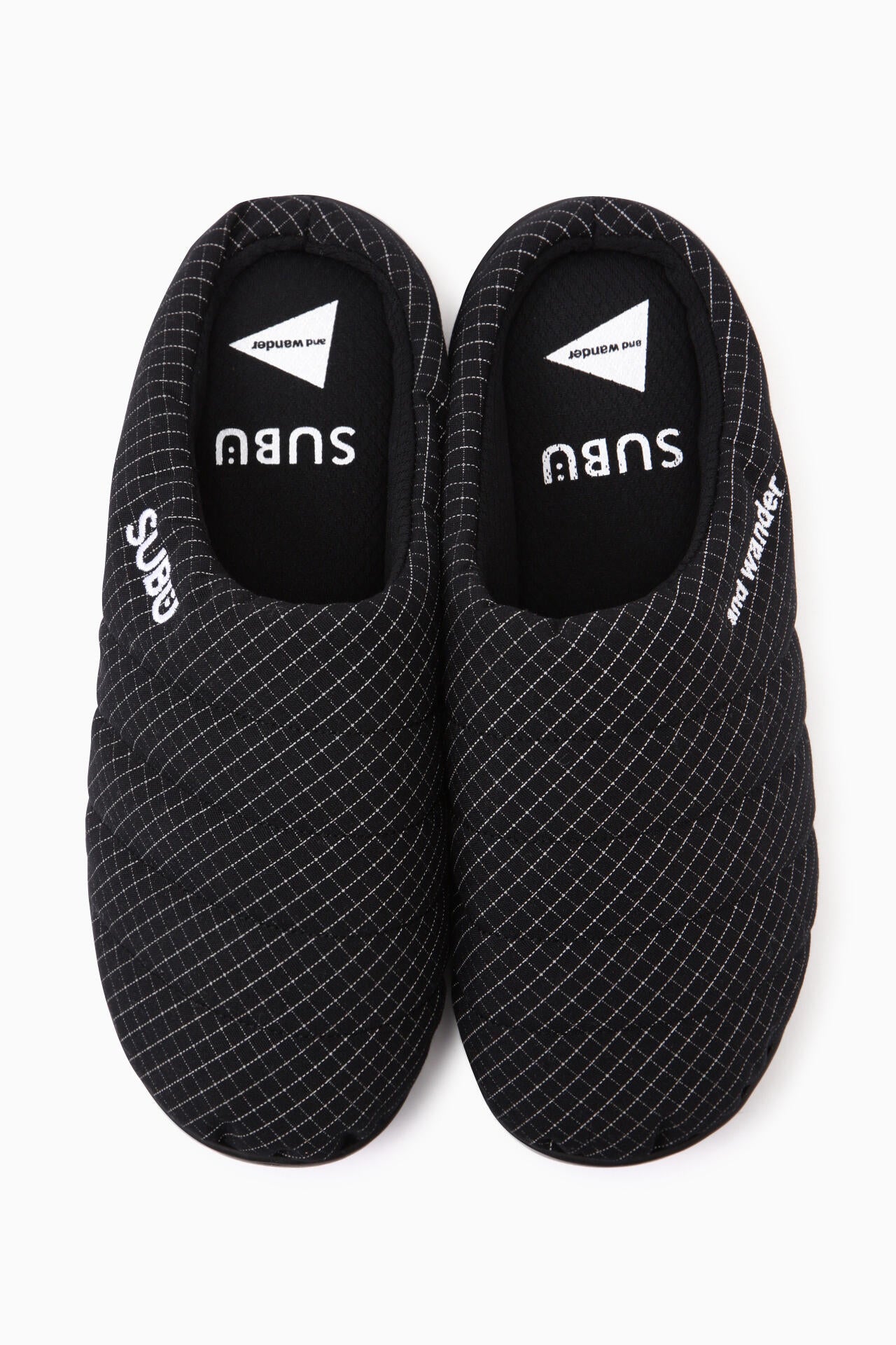 SUBU × and wander reflective rip permanent sandal - black