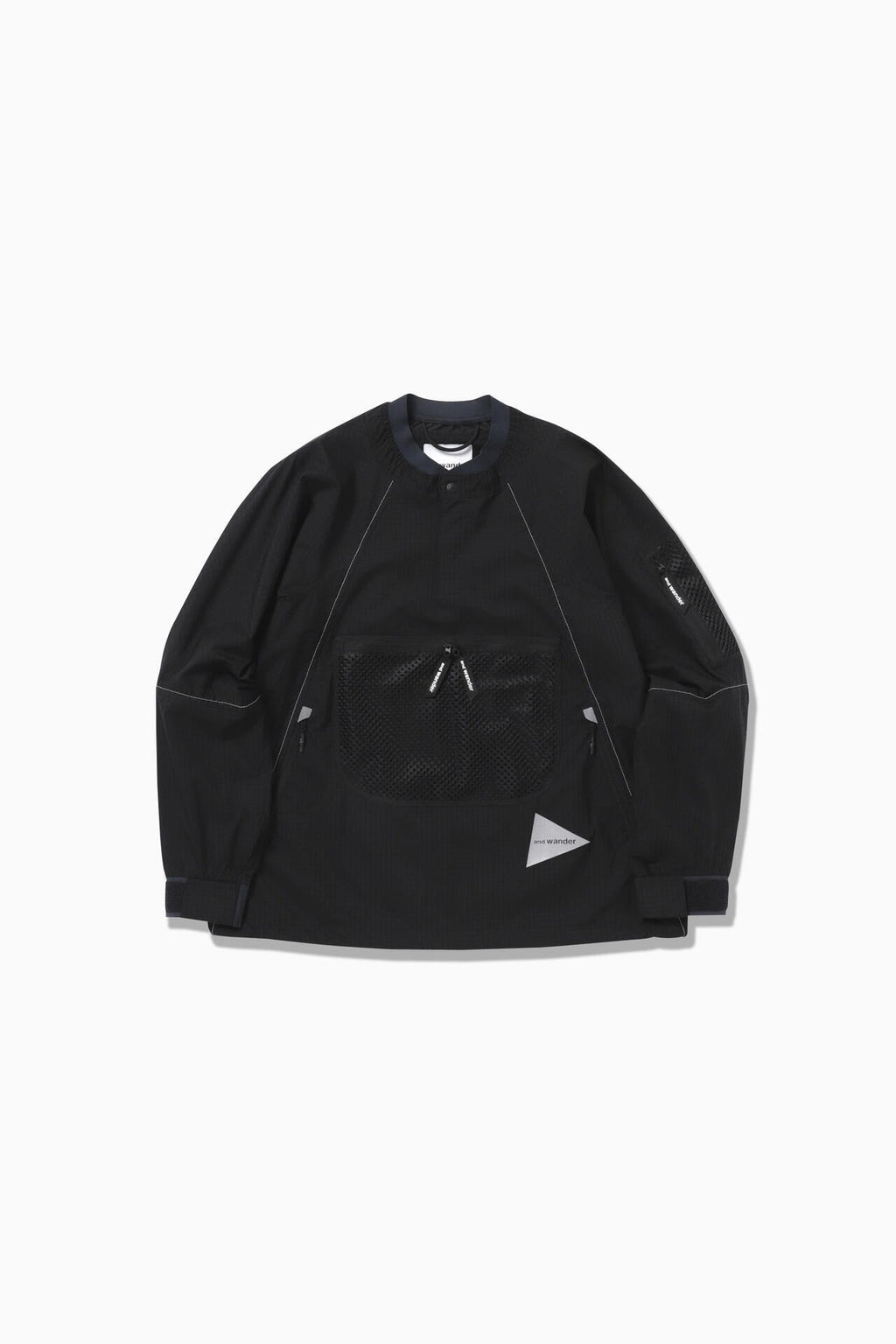 breath rip pullover jacket - black