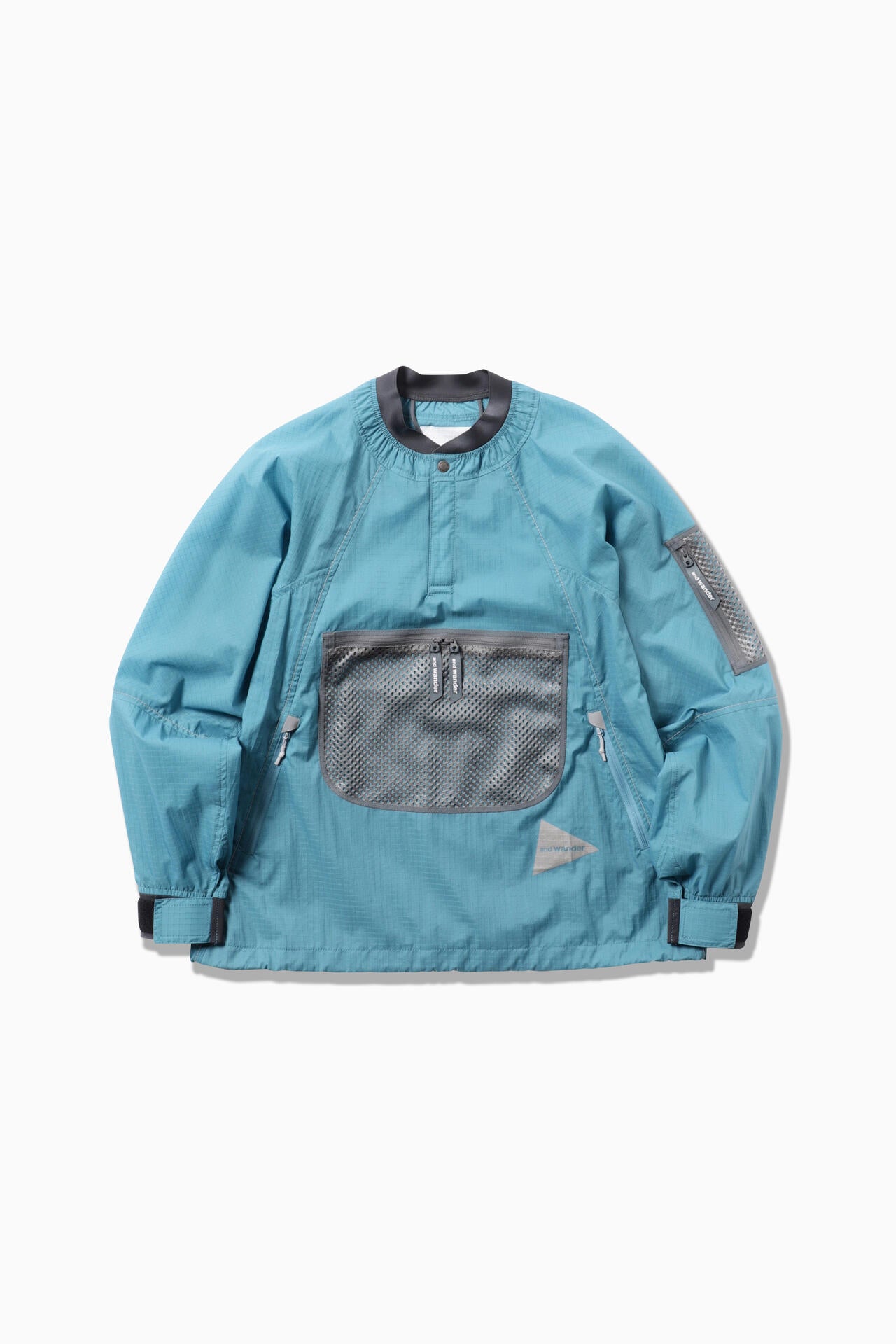 breath rip pullover jacket - l.blue