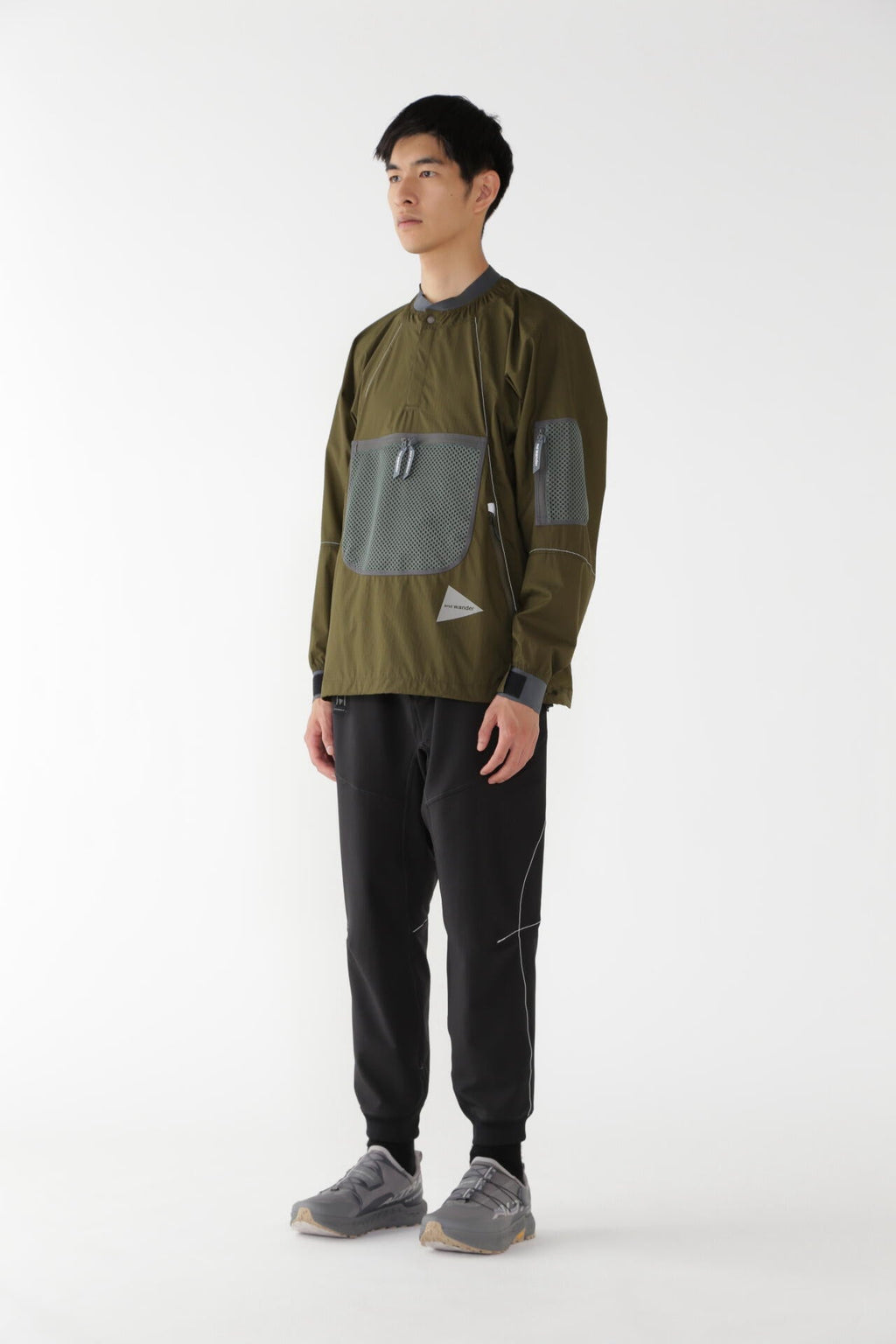 breath rip pullover jacket - khaki