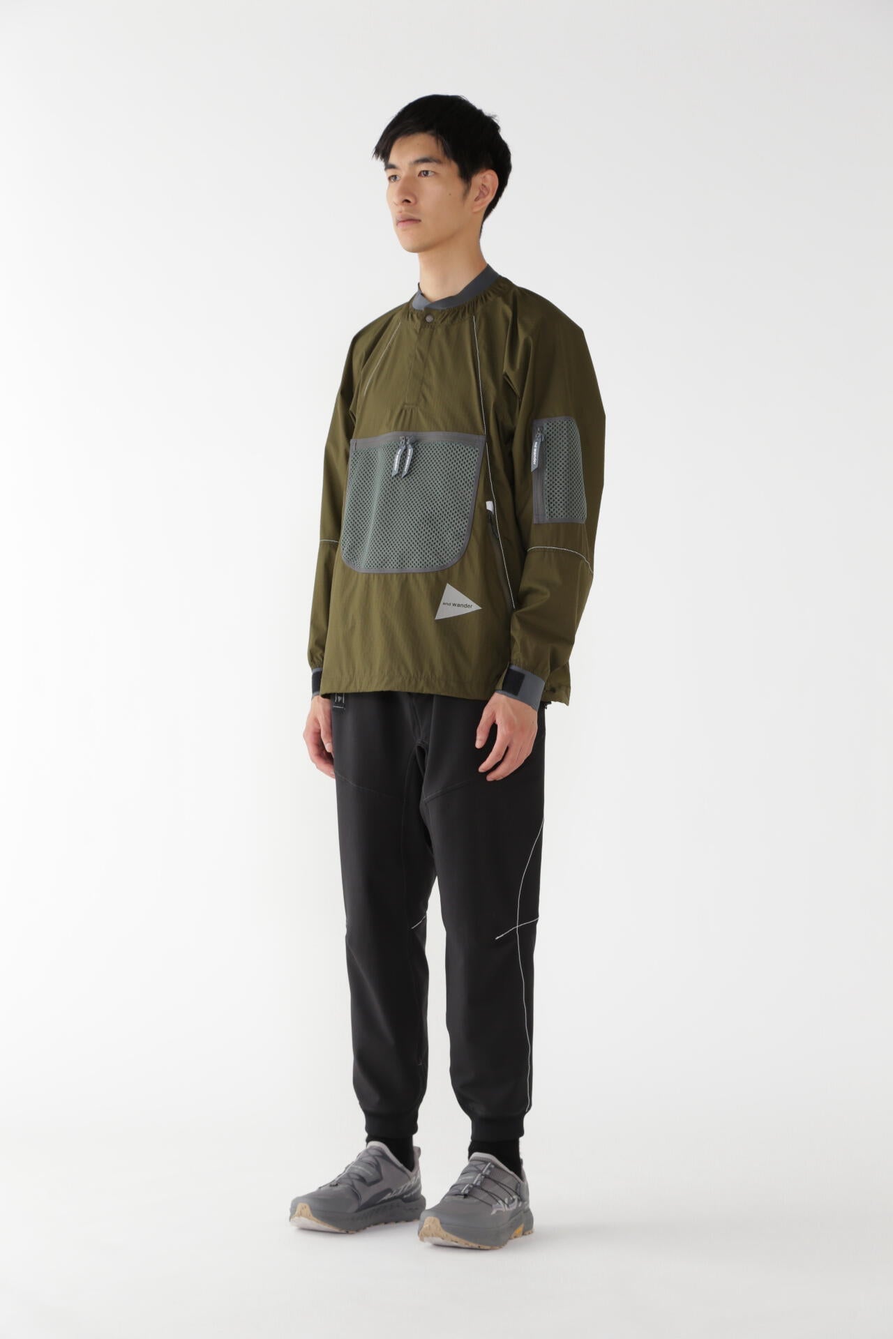 breath rip pullover jacket - khaki
