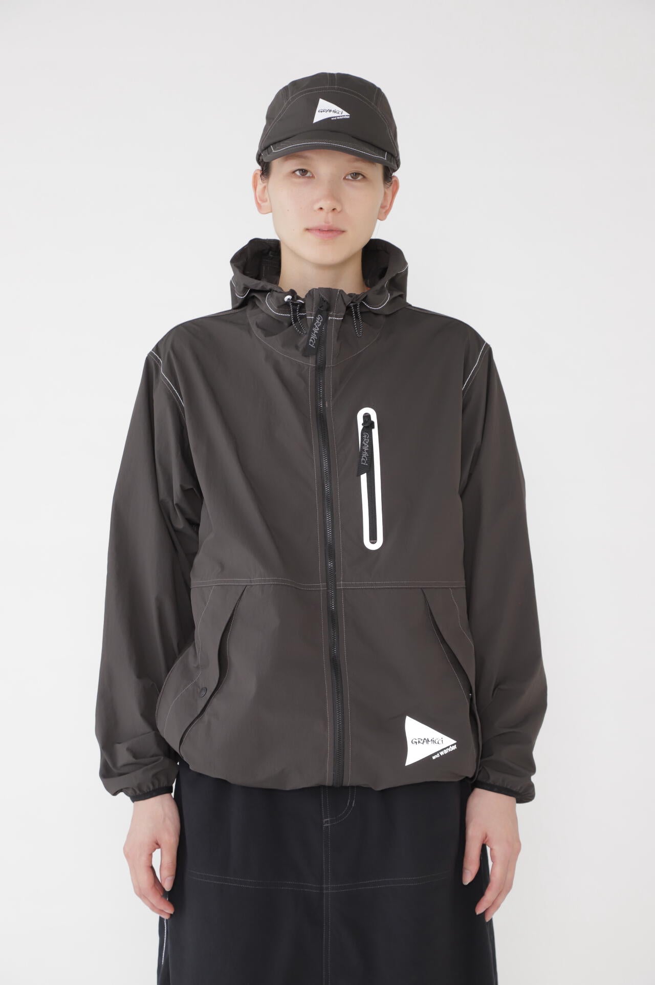 GRAMICCI × and wander brushed nylon jacket