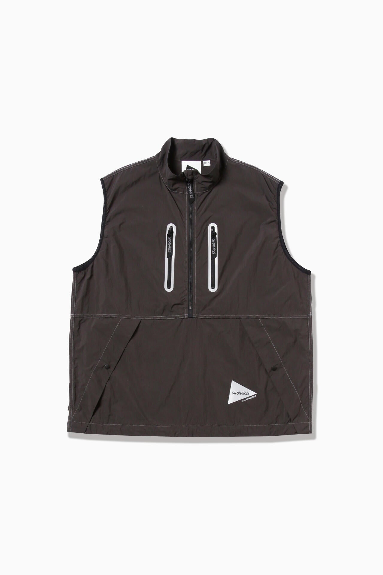 GRAMICCI × and wander brushed nylon vest - charcoal