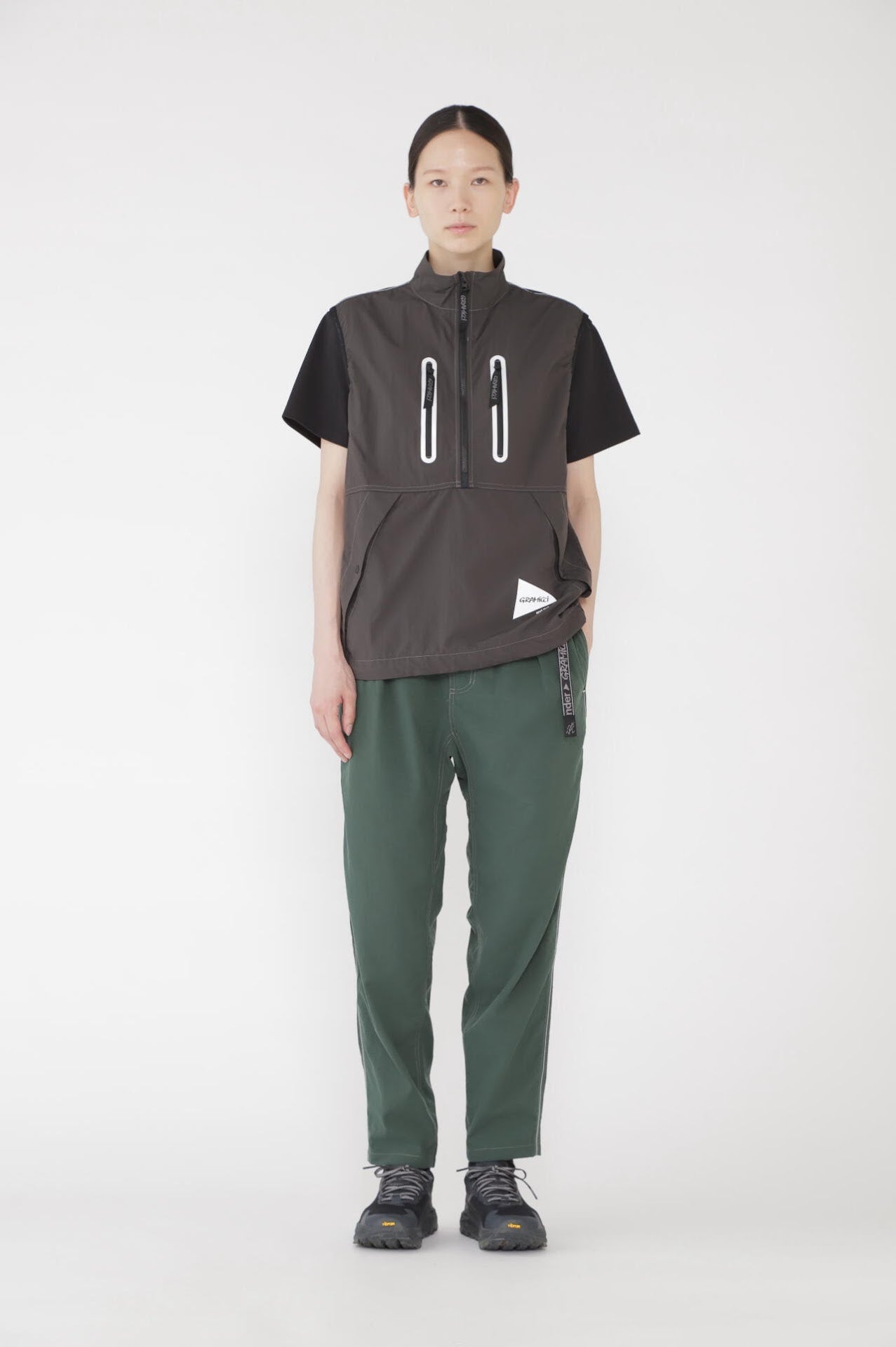 GRAMICCI × and wander brushed nylon vest