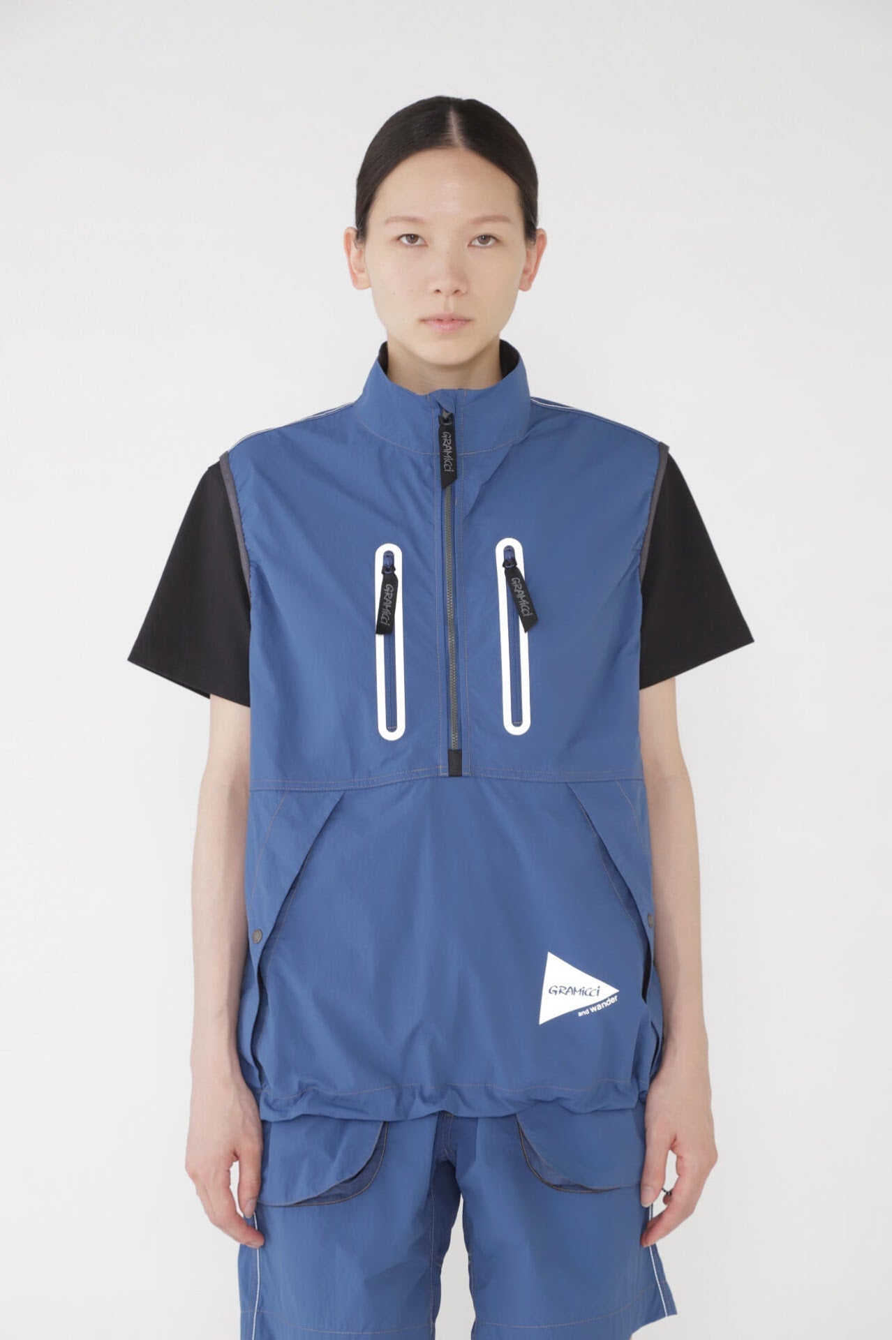 GRAMICCI × and wander brushed nylon vest