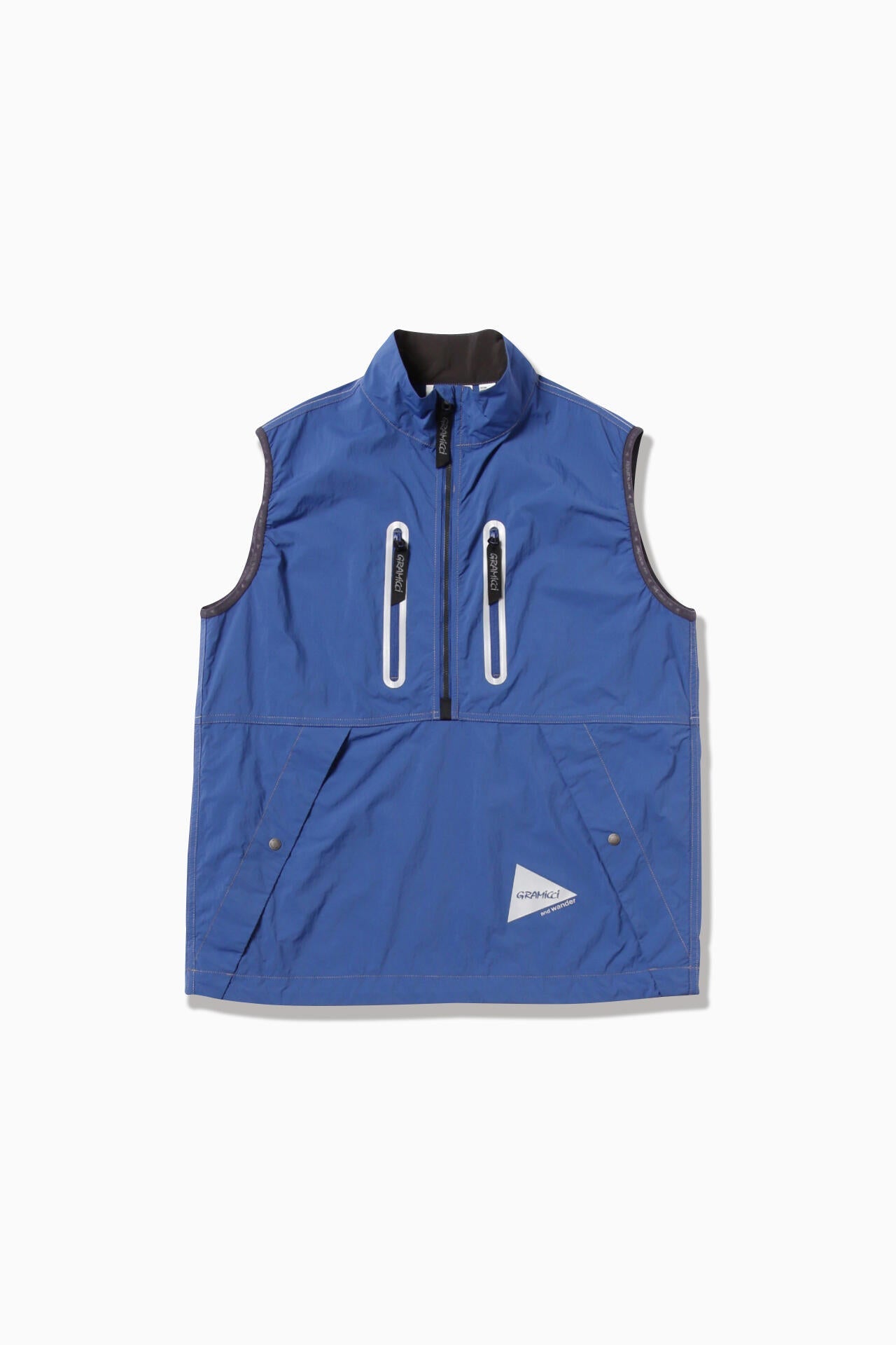 GRAMICCI × and wander brushed nylon vest - blue