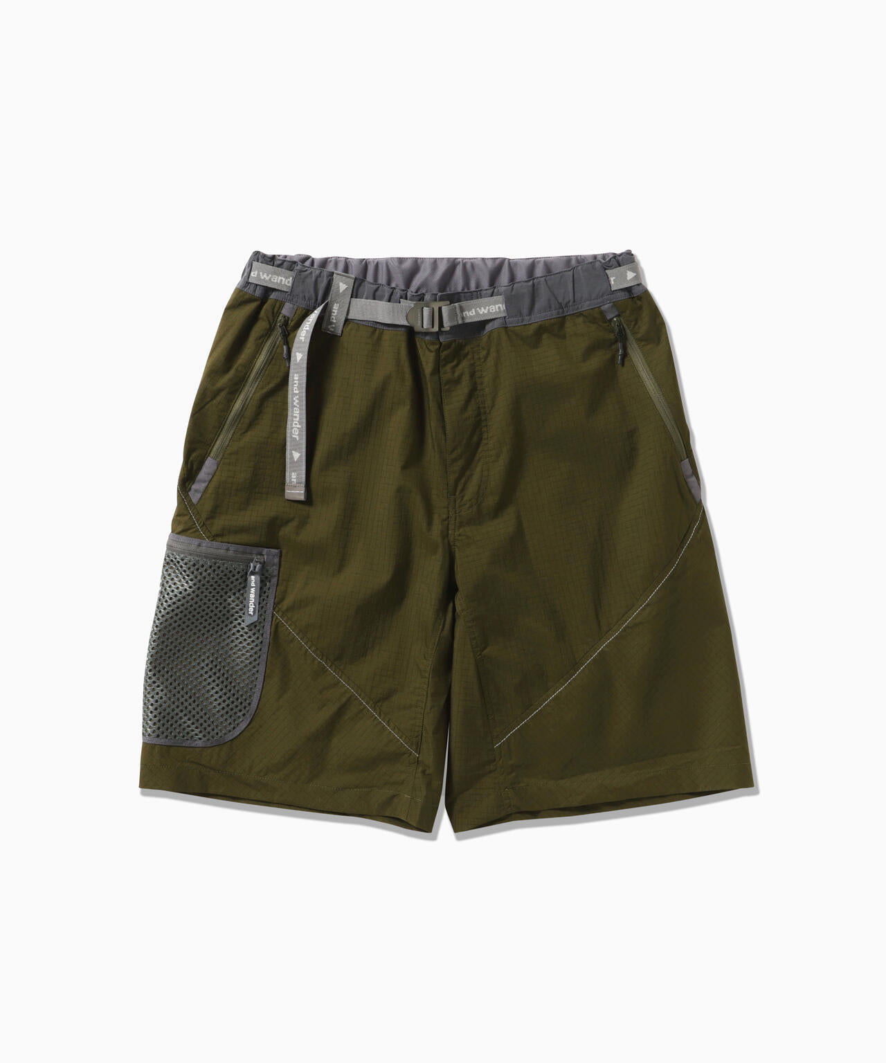 breath rip short pants - khaki