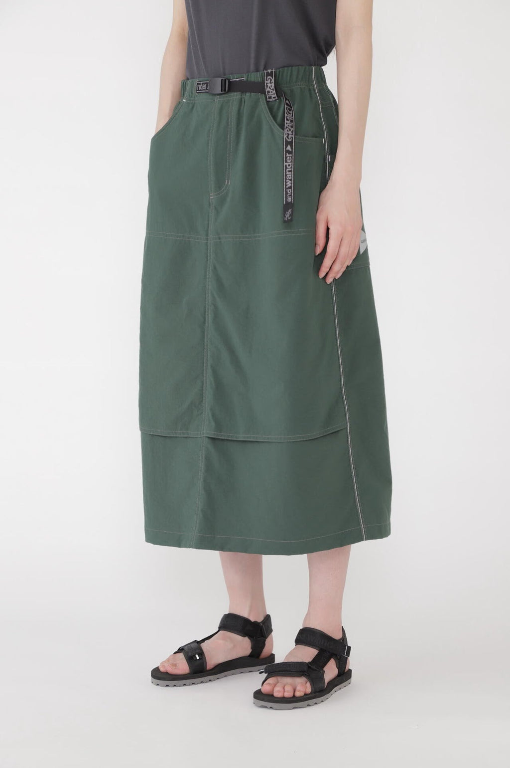 GRAMICCI × and wander nylon double knee skirt
