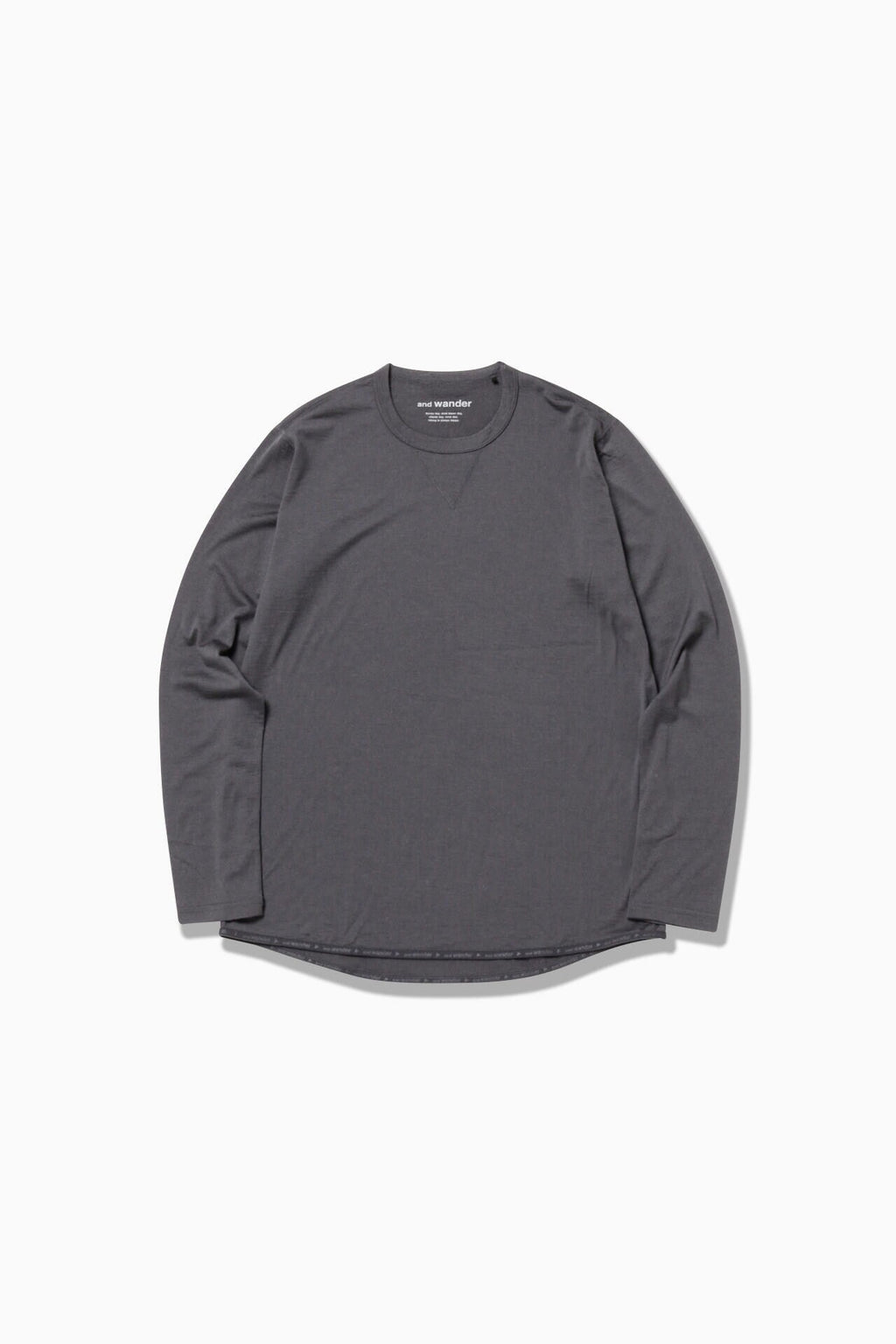 merino base LS T - charcoal