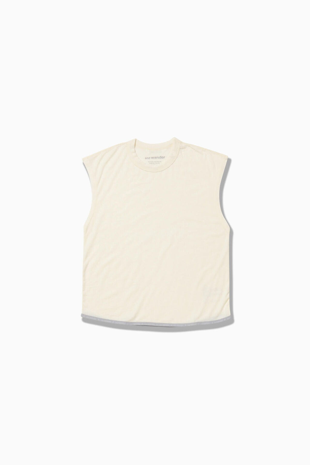merino base tank top - off white