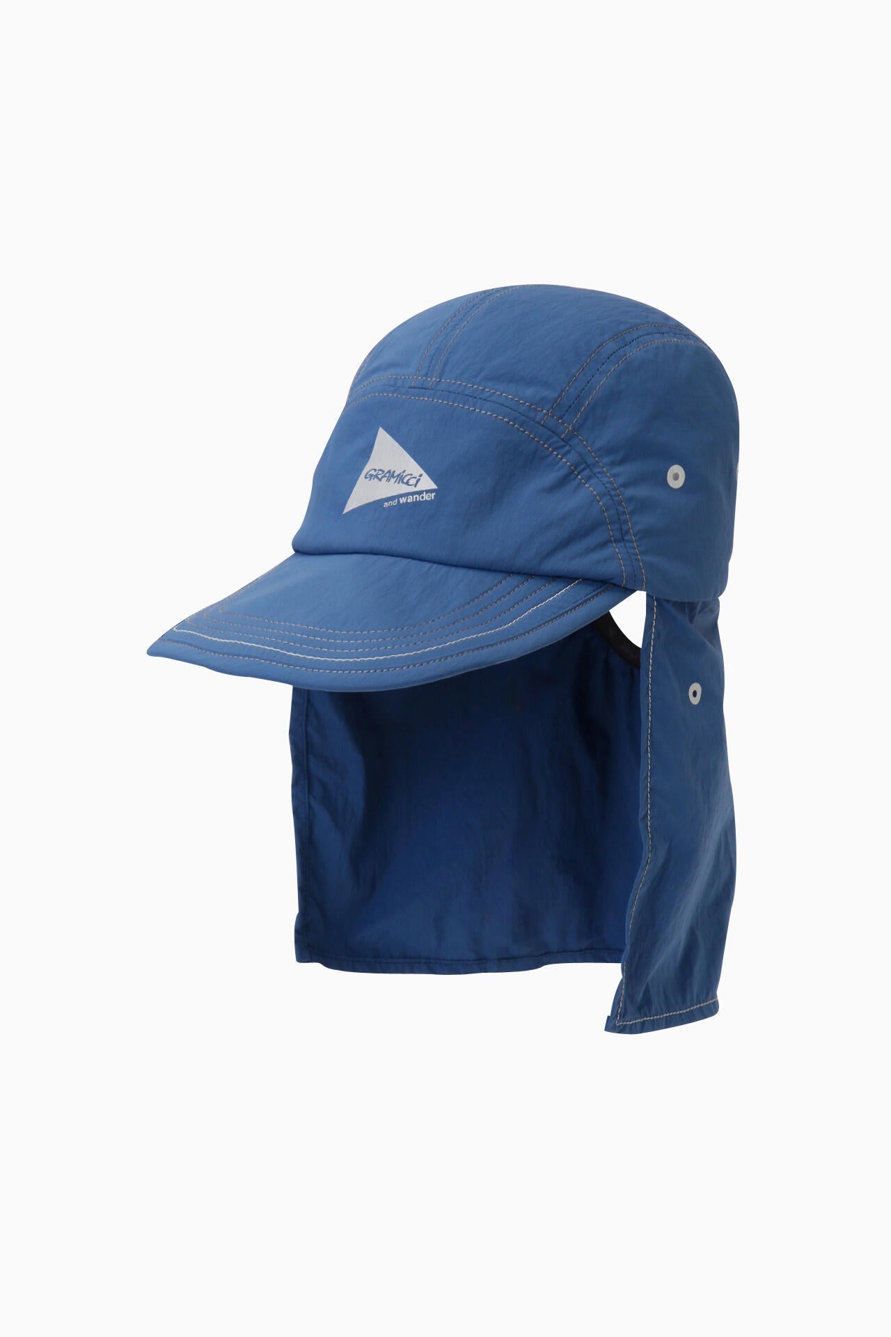 GRAMICCI × and wander brushed nylon sunshade cap - blue