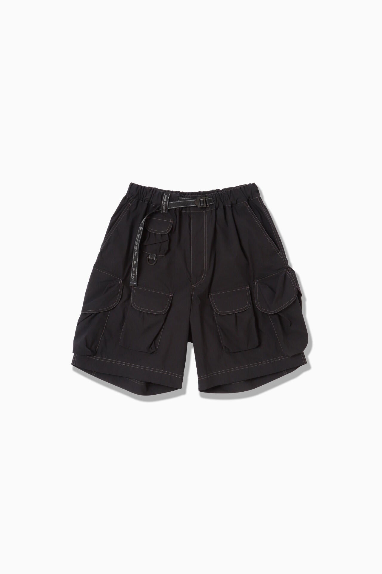 multi pocket short pants (M) - black