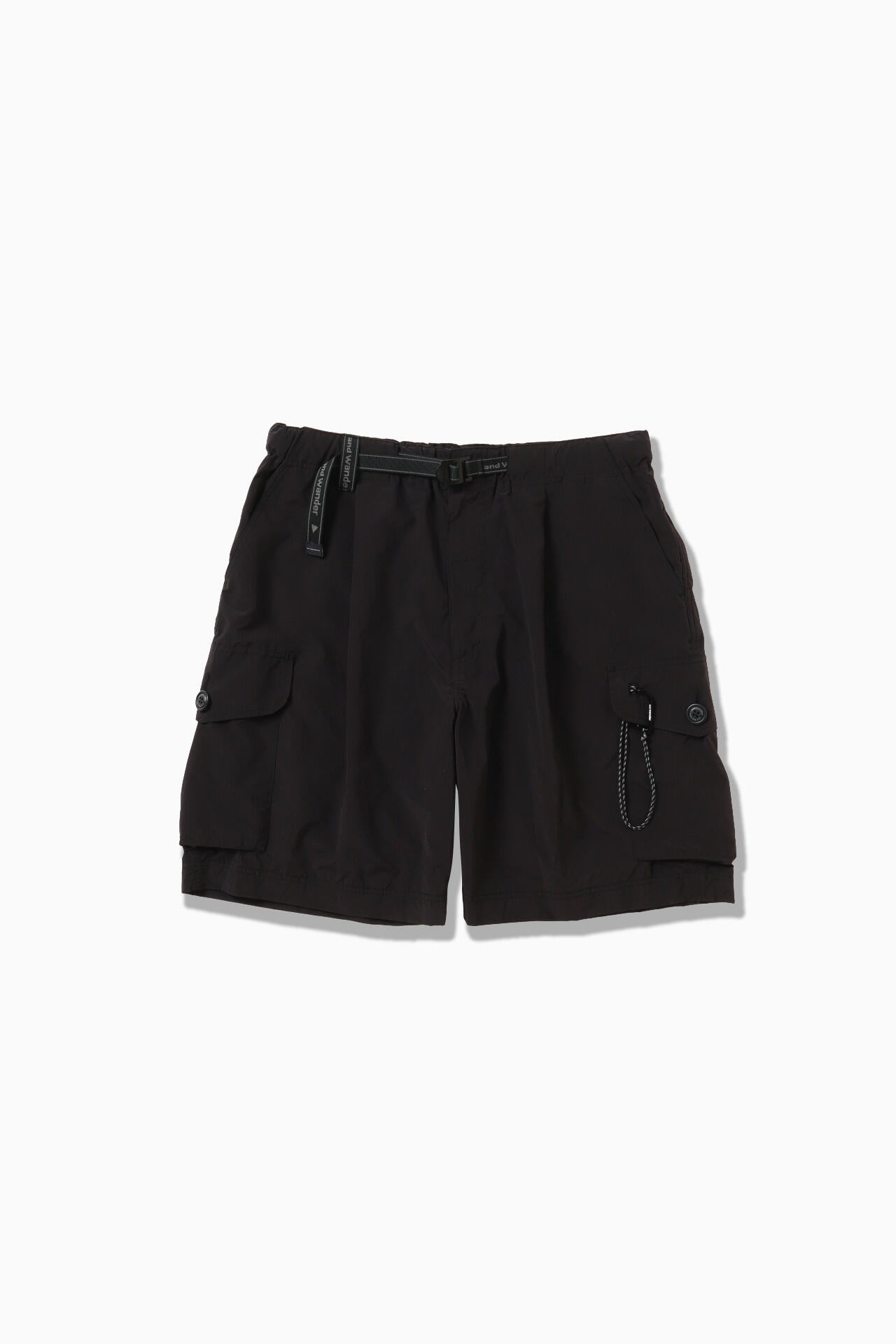 oversized cargo short pants (M) - black