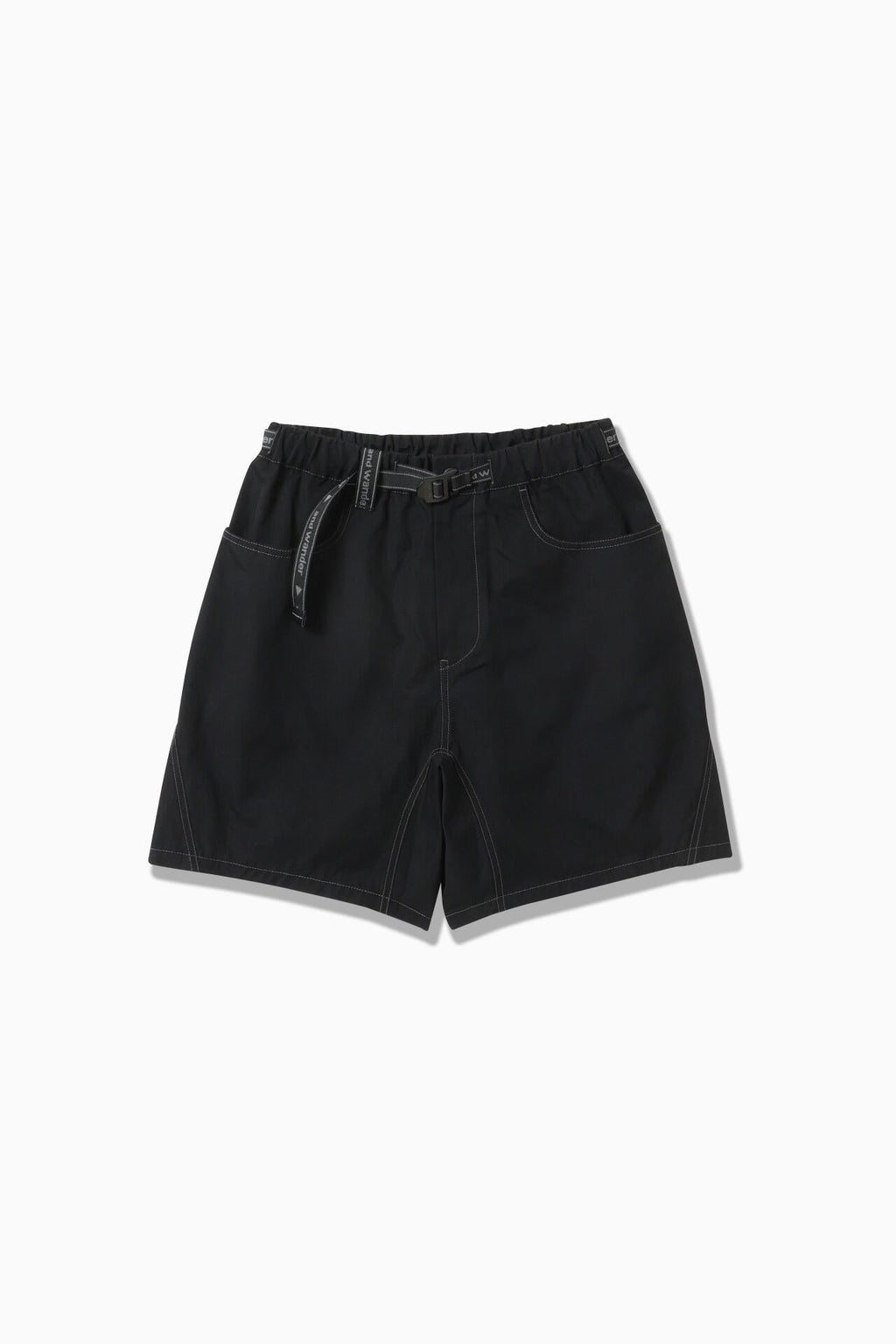 high count cloth short pants (M) - black