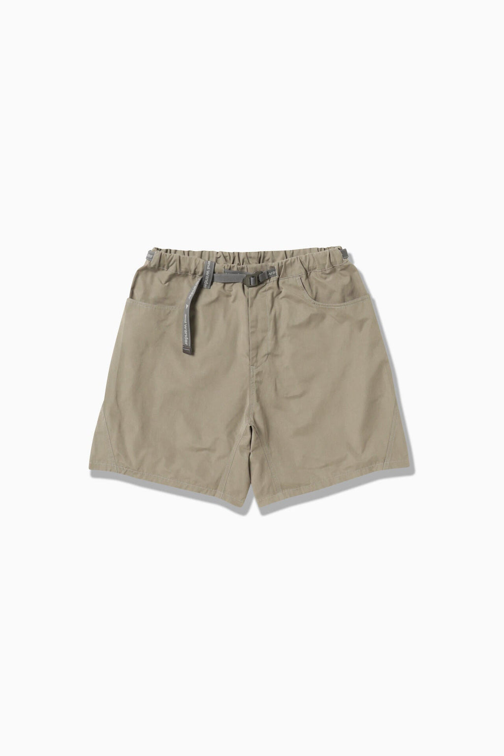 high count cloth short pants (M) - gray beige