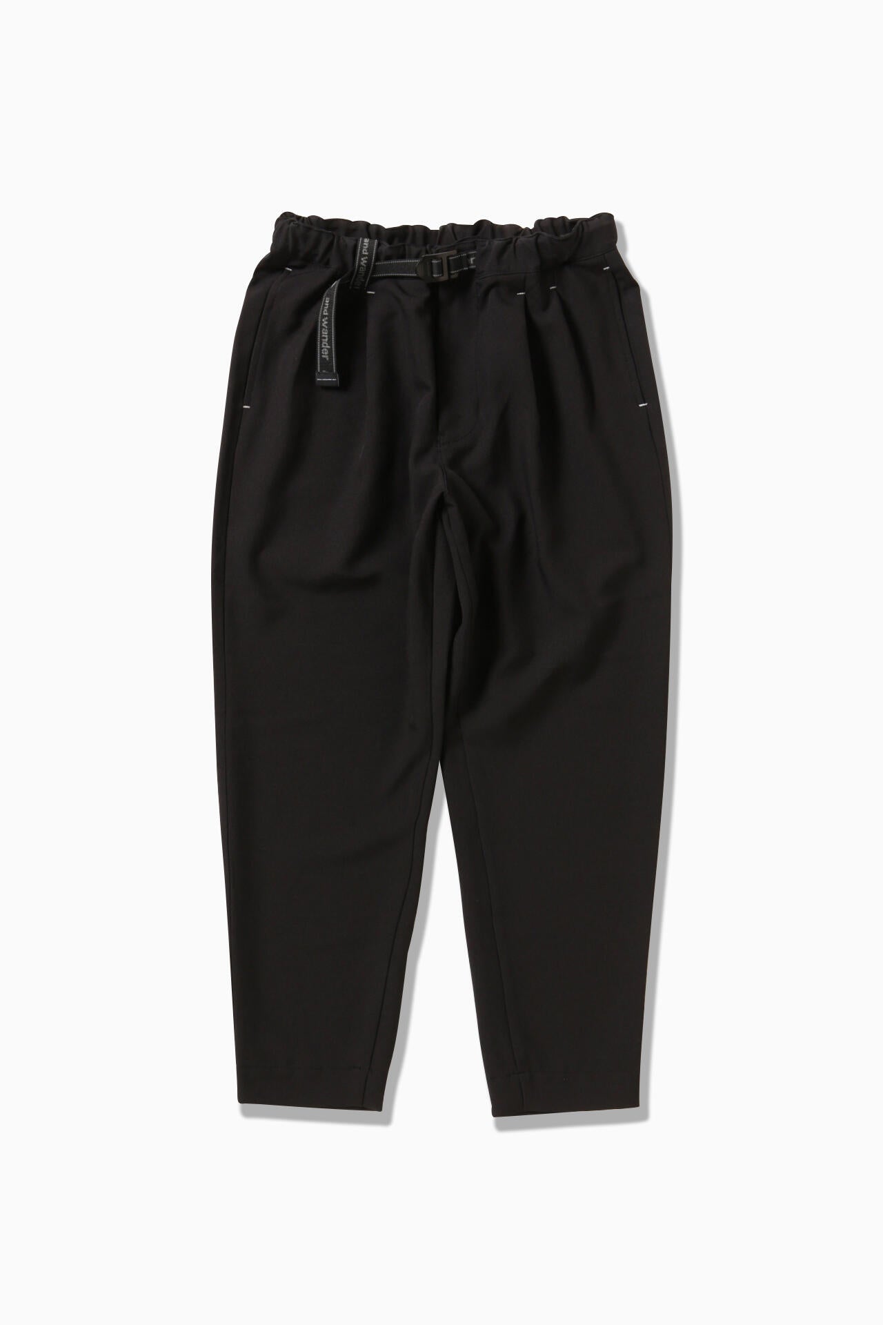 PE melange twill pants - black