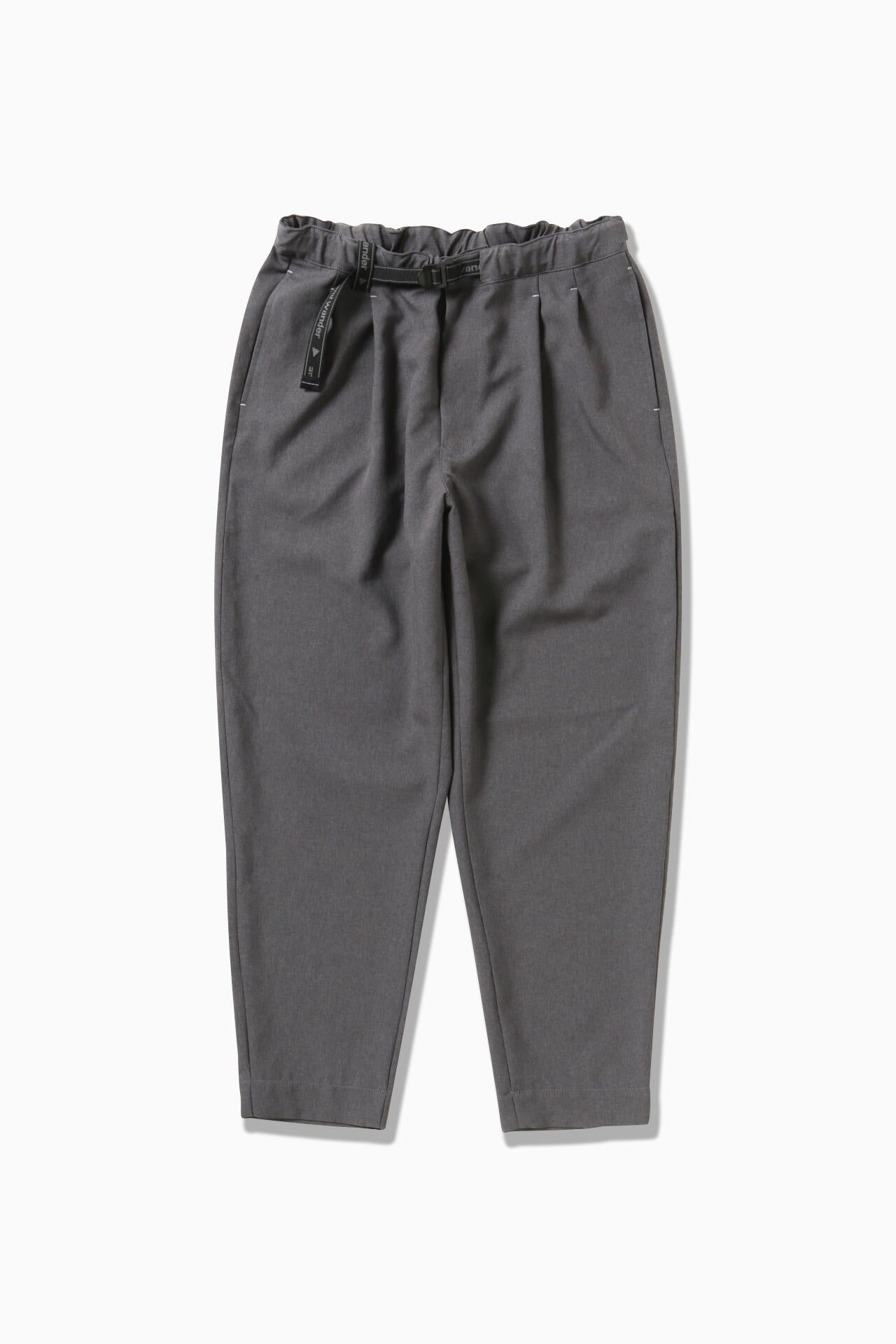 PE melange twill pants - gray