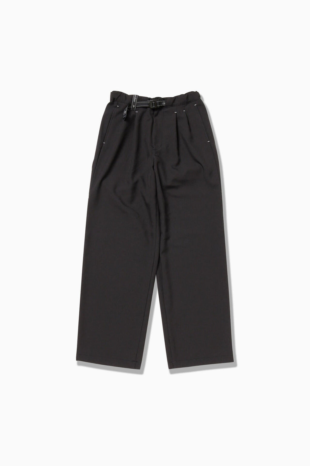 PE melange twill pants - black