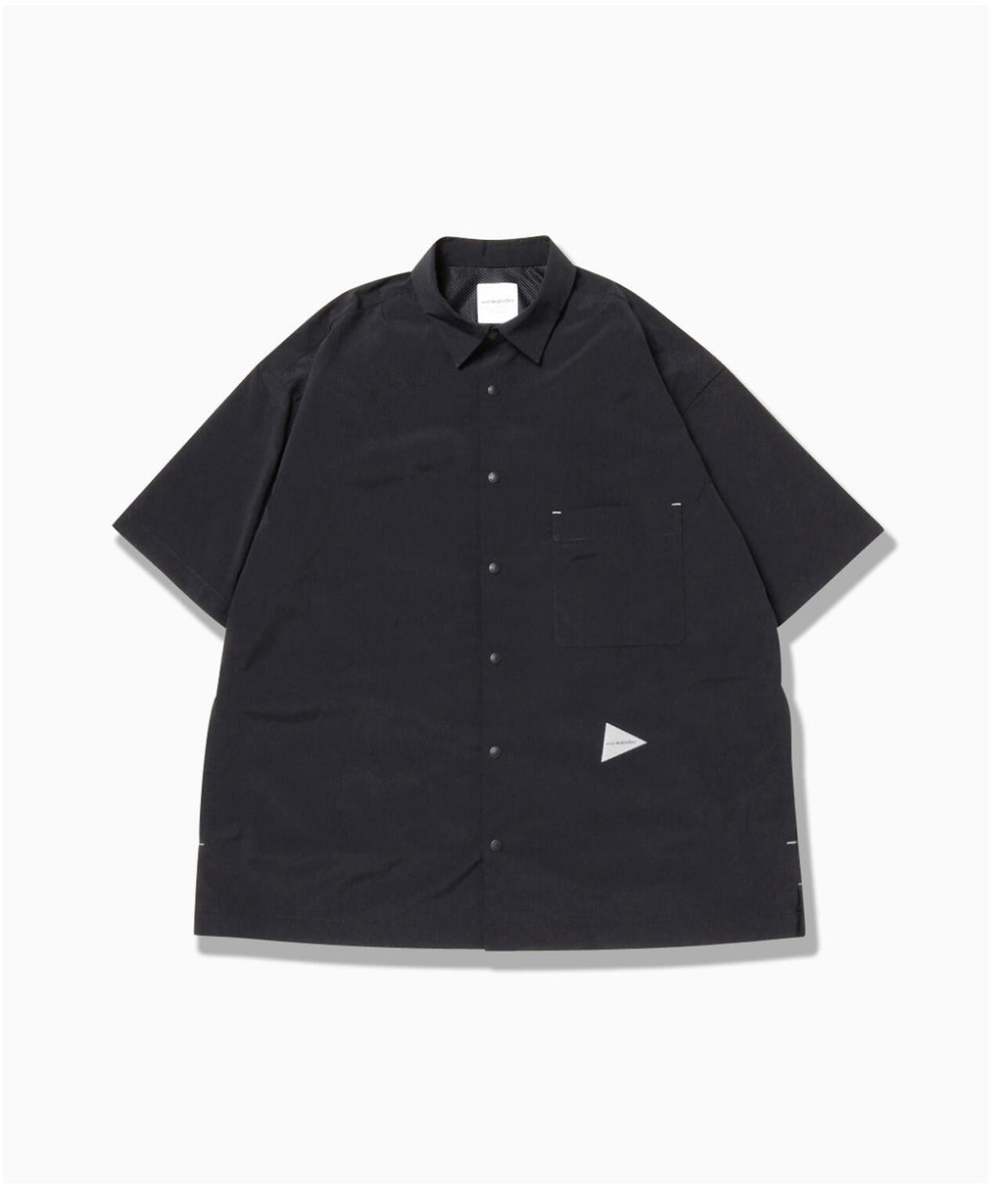 UV cut stretch SS shirt - black