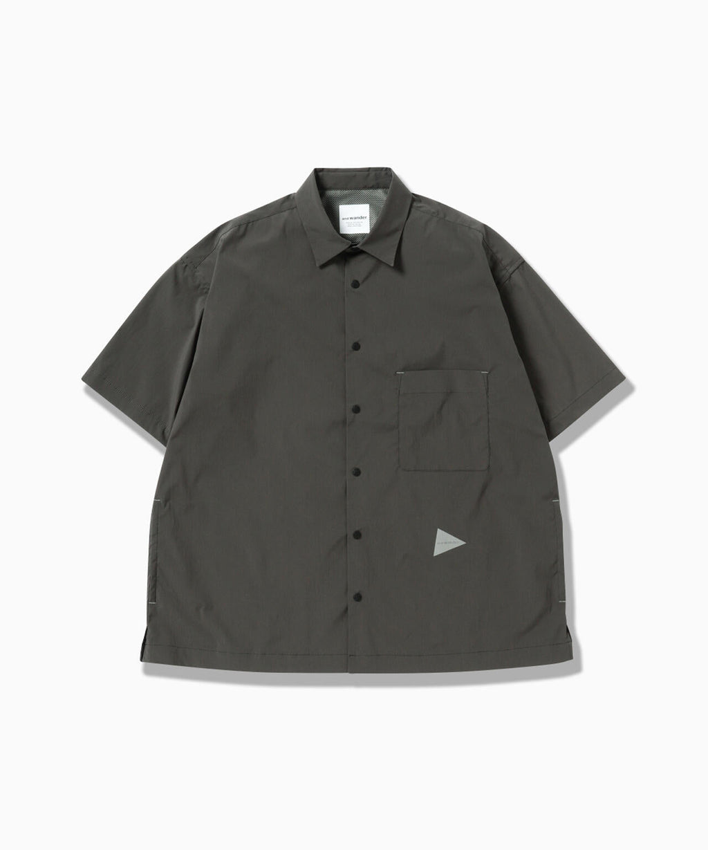 UV cut stretch SS shirt - d.gray