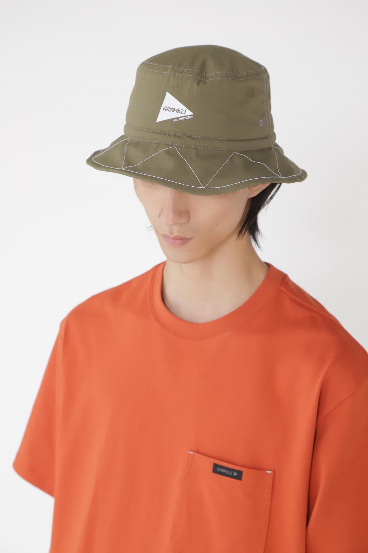 GRAMICCI × and wander zigzag stitch hat