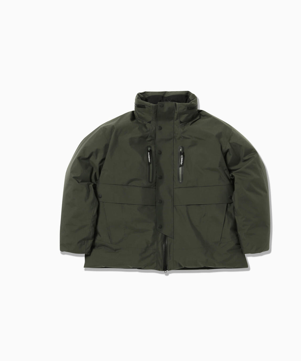 rain proof down jacket - d.khaki