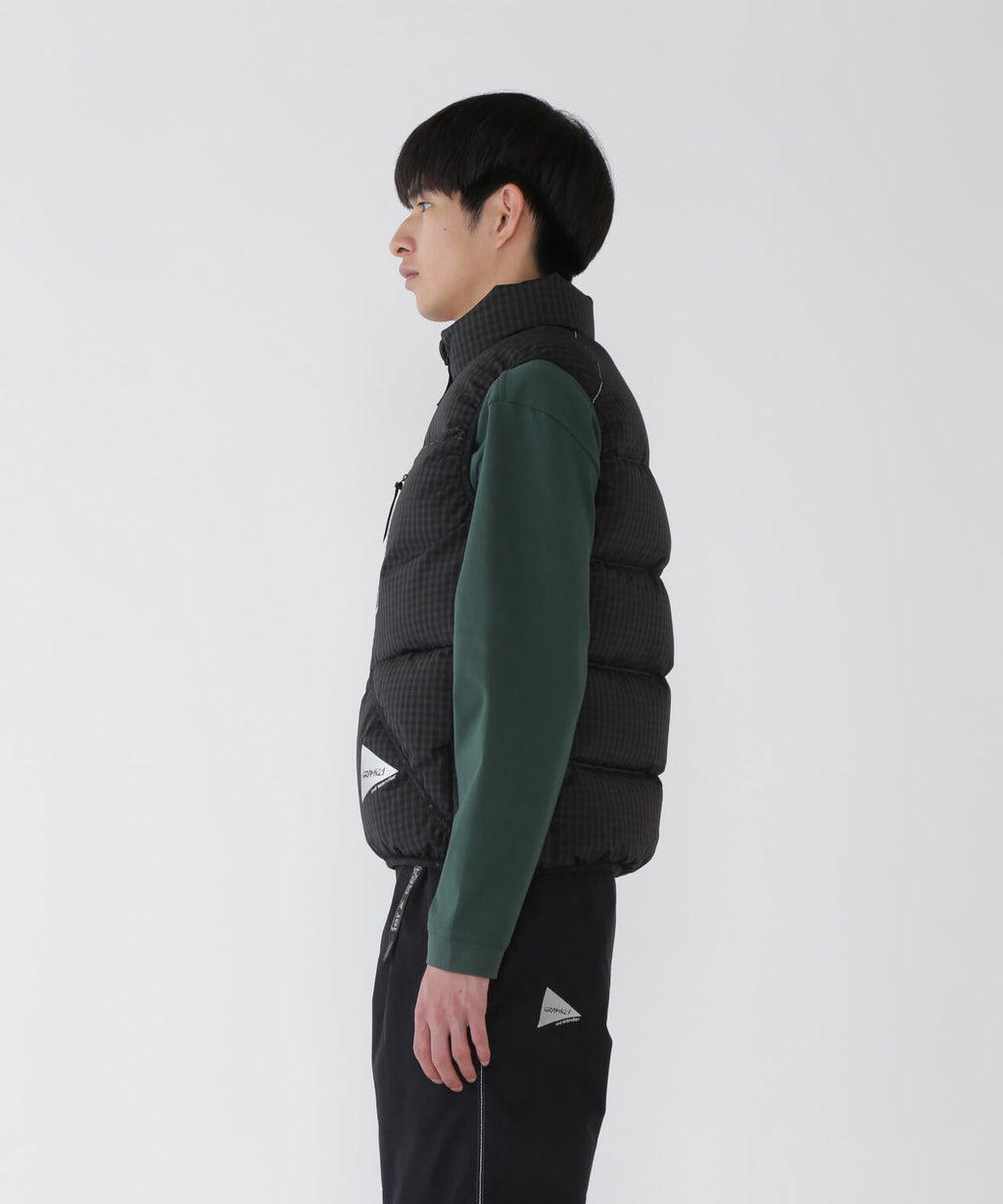 GRAMICCI × and wander wool check down vest