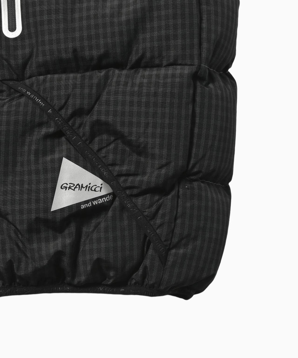 GRAMICCI × and wander wool check down vest