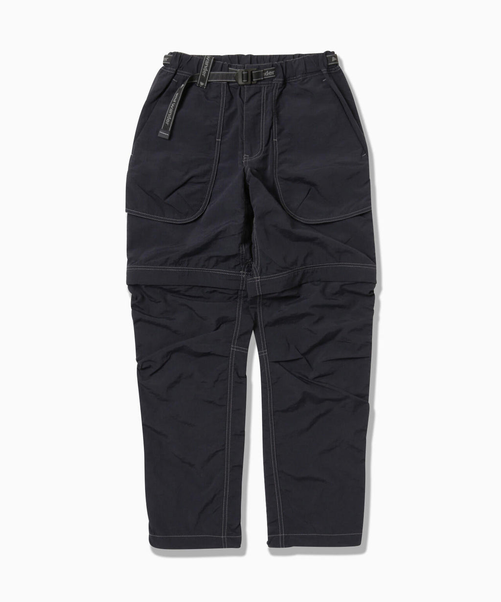NY taffeta hiker 2way pants - black