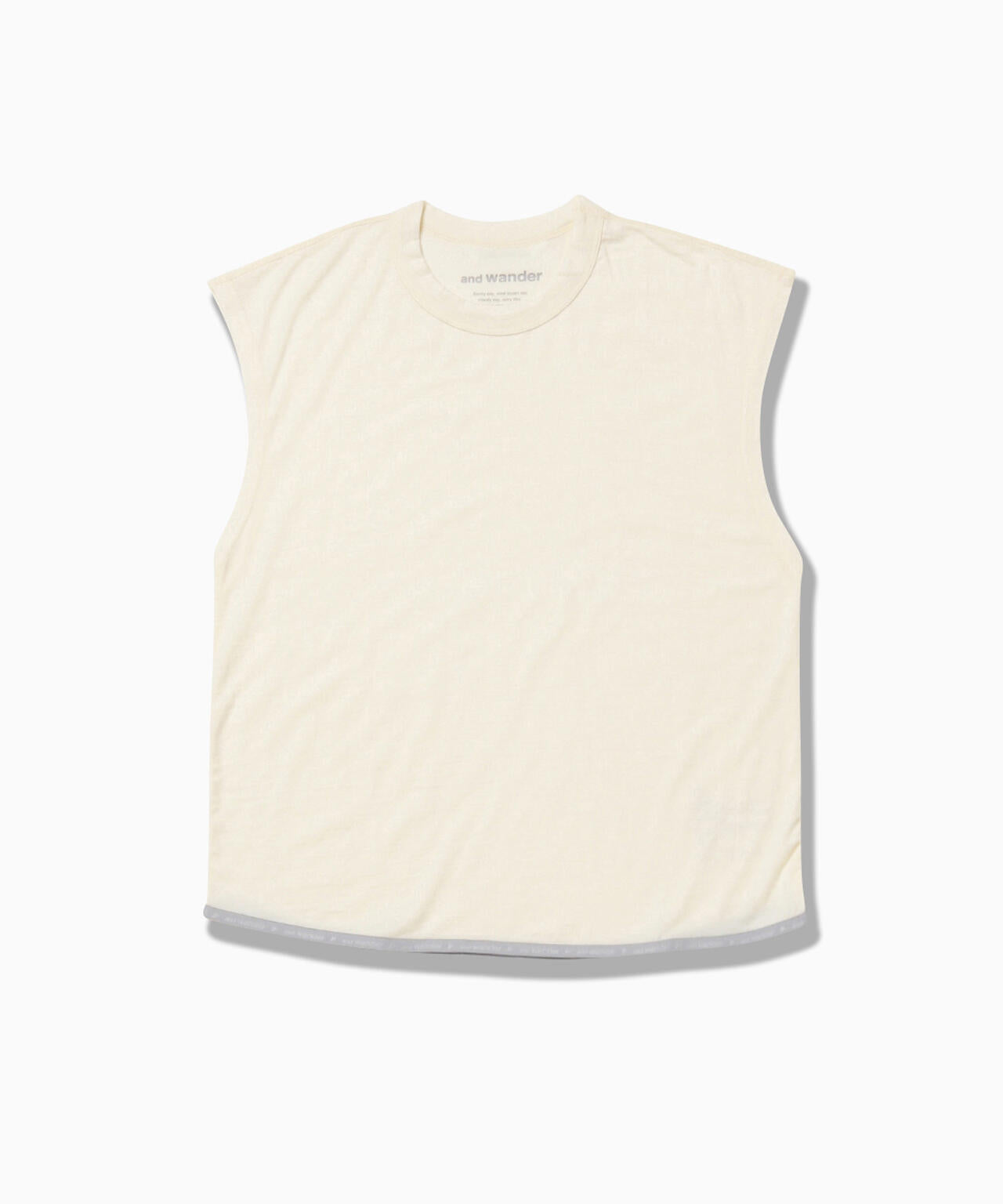 merino base tank top - off white